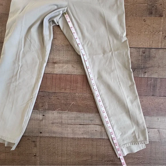 Lafayette 148 NY MANHATTAN Cigarette Ankle Pants Cream Size 6